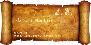 Lóczi Martin névjegykártya