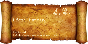 Lóczi Martin névjegykártya