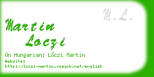 martin loczi business card